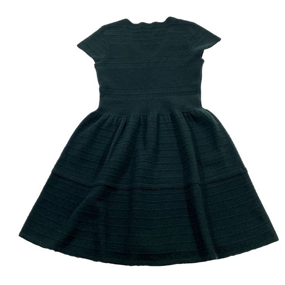 C by Bloomingdale's Ribbed Cashmere Dress Enchanted‎ Forest Green Medium - Picture 3 of 11